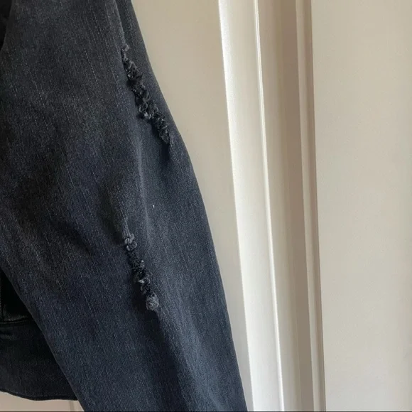 Wild Fable Black Cropped Trucker Denim Jacket XS - Picture 10 of 14